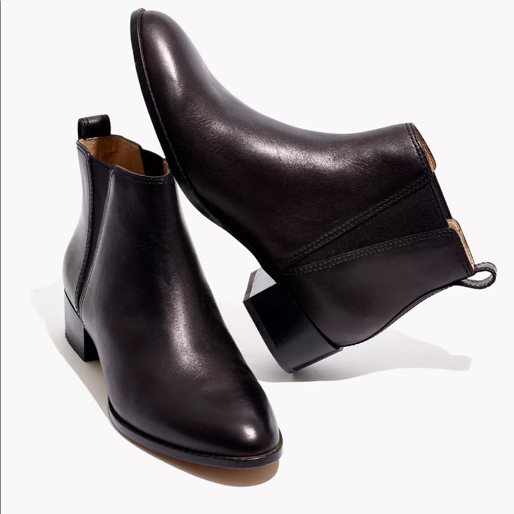 Madewell Carina Ankle Boot Black Leather